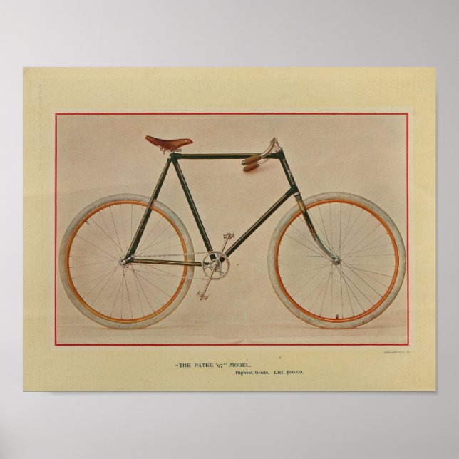 impressão de Anúncio de Bicicleta de Patee 1896 (Frente)