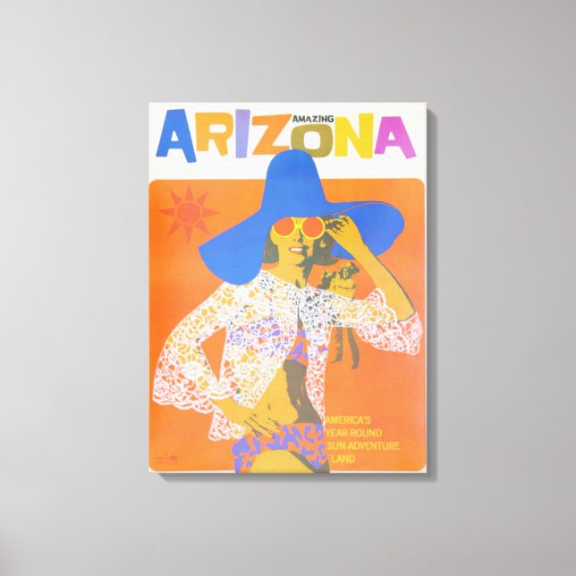 Impressão de Arizona Vintage USA Poster de viagens (Frente)