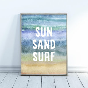 Impressão de Arranjo de Surf de Areia Solar de Aqu