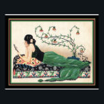 Impressão de Art Deco "Girl With Mirror" - 16x20<br><div class="desc">Vinte e poucos anos,  Art Deco,  Impressão de Chilton Longley "Girl With Mirror" - 16x20</div>