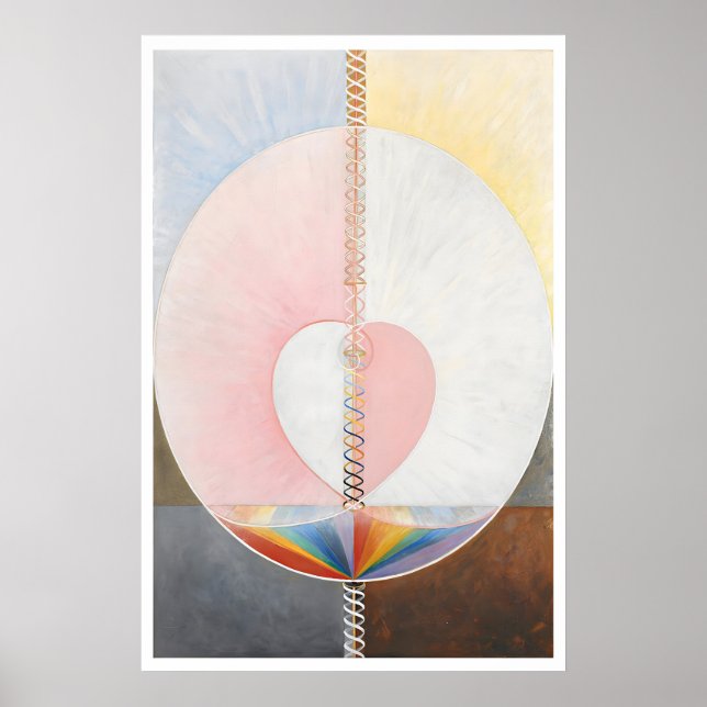 Impressão de Arte Abstrata 'A Pomba' de Hilma af K (Frente)
