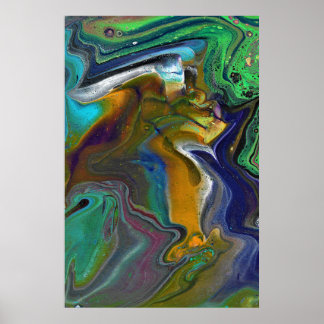 Impressão de Arte Abstrata Colorida Indecisa 3