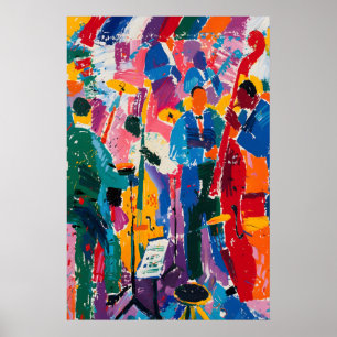 Impressão de Arte Abstrata de Jazz Inspirada em Ma