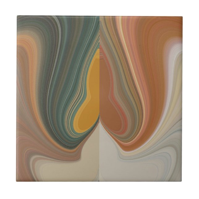 Impressão de Arte Abstrata Retro (Frente)