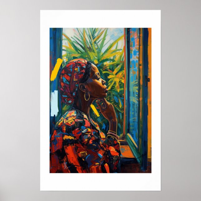 Impressão de Arte Africana (Frente)