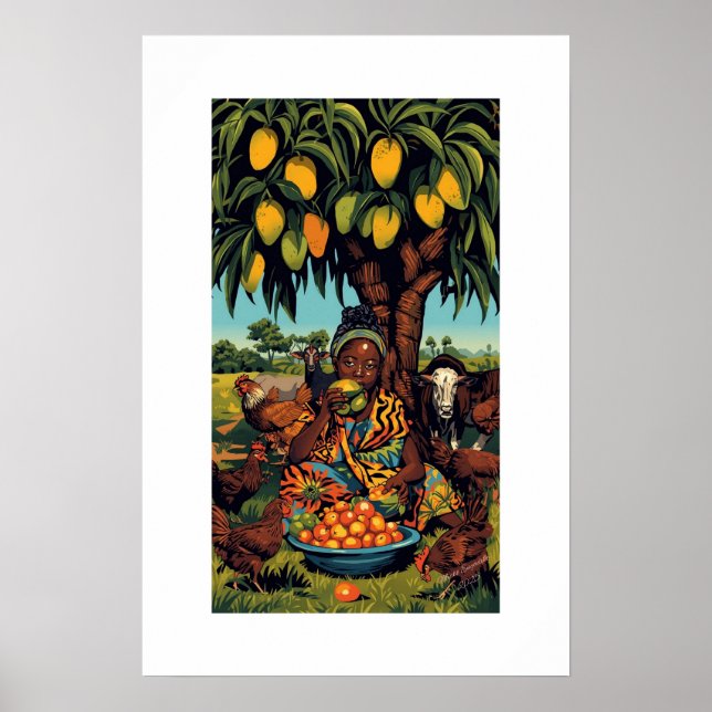 Impressão de Arte Africana (Frente)