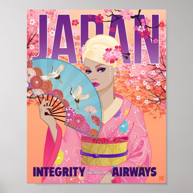 Impressão de arte alegre no Japão (Frente)