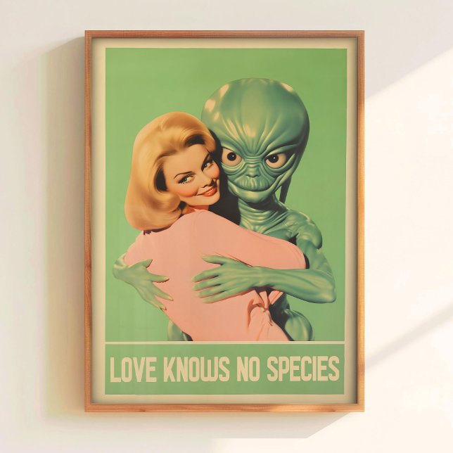 Impressão de Arte Alienígena Cartaz Retro de Ficçã (Criador carregado)
