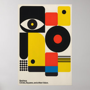 Impressão de Arte Bauhaus Geométrica Moderna de Me
