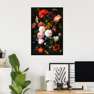 Impressão de Arte Botânica Floral Escura e Mal-hum