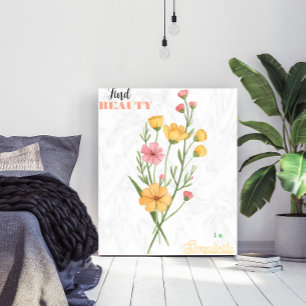 Impressão de Arte Botânica Minimalista com Texto P