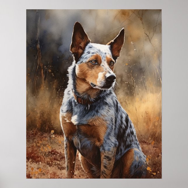 Impressão de Arte Canina Australiana (Frente)