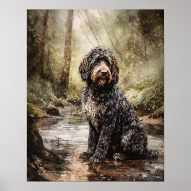 Impressão de arte canina espanhola (Frente)