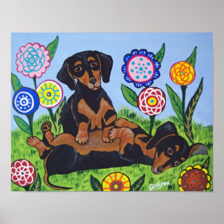 Impressão de Arte com Dachshances Reproduzíveis