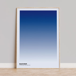 Impressão de Arte com Gradiente da Hora Azul: Post