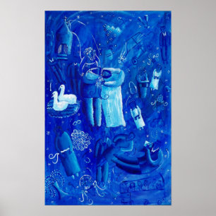 Impressão de Arte Contemporânea Pintura de Casamen