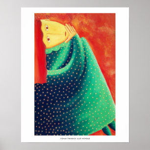 Impressão de Arte Contemporânea Pintura Mulher Pen