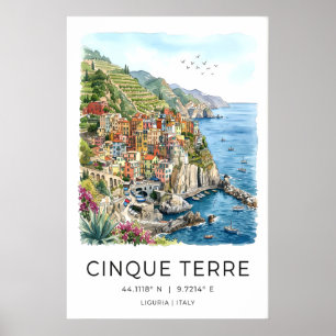 Impressão de Arte Costeira de Cinque Terre - Porto
