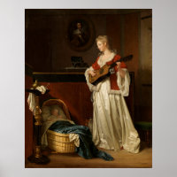 Impressão de Arte Criança Adormecida de Fragonard