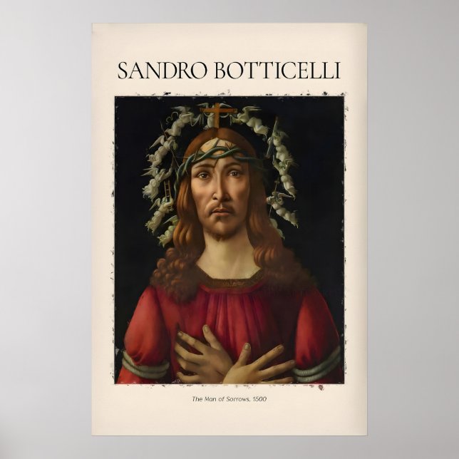 Impressão de Arte Cristo Homem das Dores de Bottic (Frente)