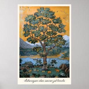 Impressão de Arte da Árvore da Vida Pichwai Espiri