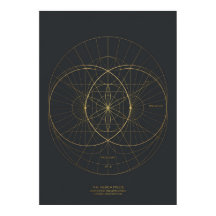 Impressão de Arte da Bússola Estelar de Geometria