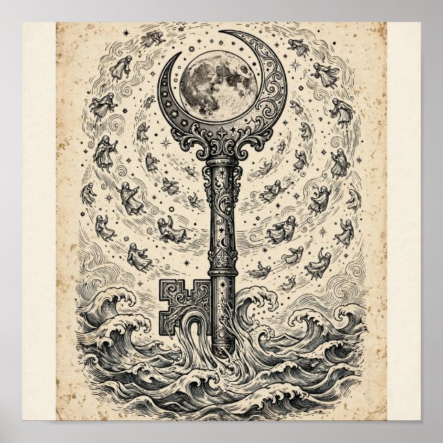 Impressão de Arte da Chave das Marés — Poster de X (Frente)
