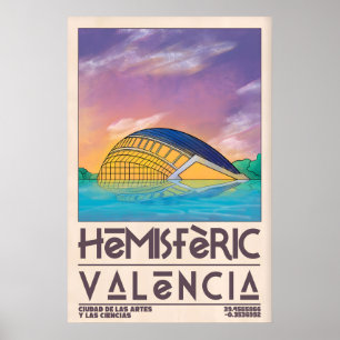 Impressão de Arte da Cidade de Valência, Avenida M