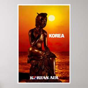 Impressão de Arte da Coreia Cartaz de Viagem Corea
