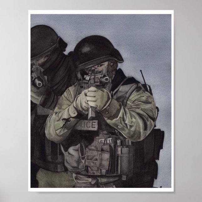 IMPRESSÃO de Arte da Equipe SWAT Adequado para Fra (Frente)