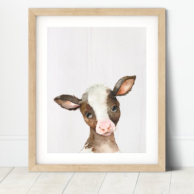 Impressão de Arte da Fazenda Brown Cow (Criador carregado)