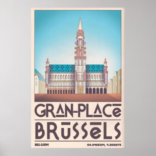 Impressão de Arte da Grand Place de Bruxelas - Arq