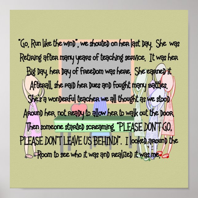 Impressão de Arte da História de Retirada do Profe (Frente)