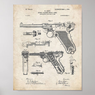 Impressão de Arte da Luger Pistol