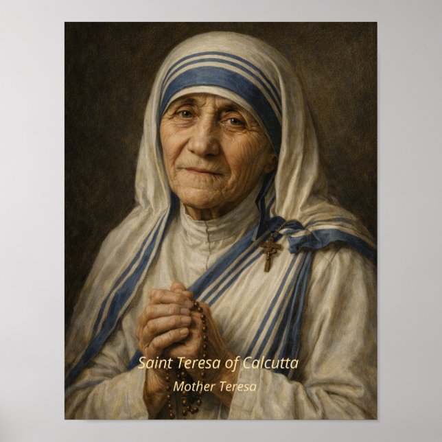 Impressão de Arte da Madre Teresa (Frente)
