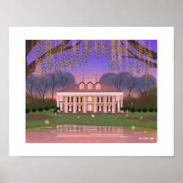Impressão de Arte da Mansão do Sul da Louisiana