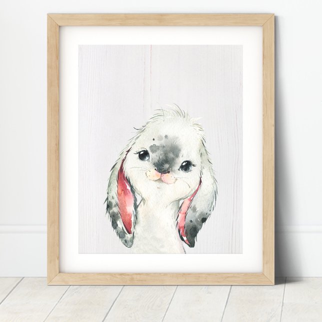 Impressão de Arte da Nursery do Coelho Bunny na Fl (Criador carregado)