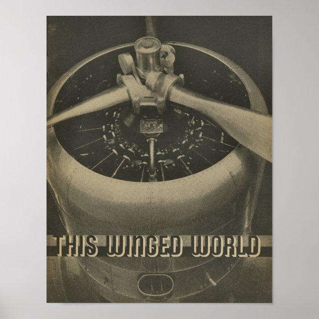 impressão de Arte da Revista de Motor de Avião de  (Frente)