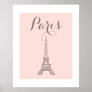 Impressão de arte da Torre Eiffel em moldura