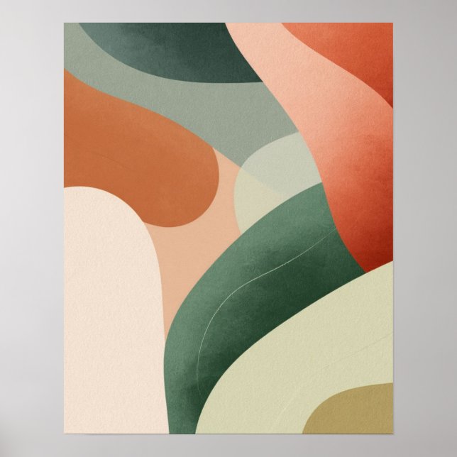 Impressão de Arte de Abstrato Moderno (Frente)