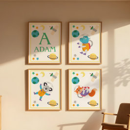 Impressão de Arte de Animais Espaciais Coala