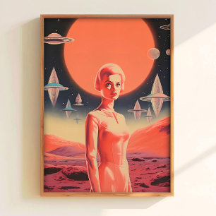 Impressão de Arte de Astronauta Arte de Ficção Cie