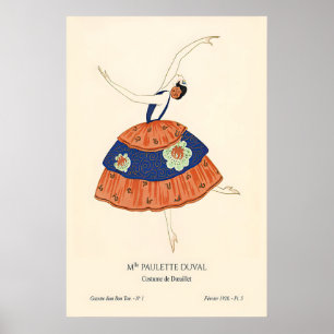 Impressão de Arte de Bailarina dos Anos 1920 Moda
