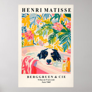 Impressão de Arte de Banheiro Border Collie Cachor