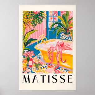 Impressão de Arte de Banheiro de Polvo Matisse Ros