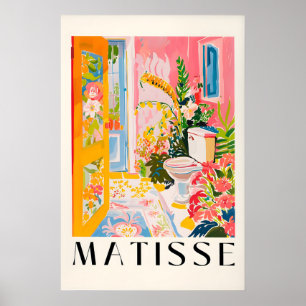Impressão de Arte de Banheiro Inspirada em Matisse