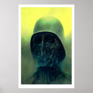 Impressão de Arte de Beksiński Horror Gótico Surre