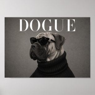 Impressão de Arte de Cachorro Chic Bullmastiff