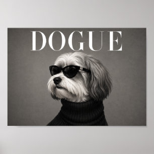 Impressão de Arte de Cachorro da Moda Havanesa Chi
