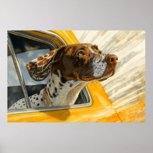 Impressão de Arte de Cachorro Manchado em Passeio